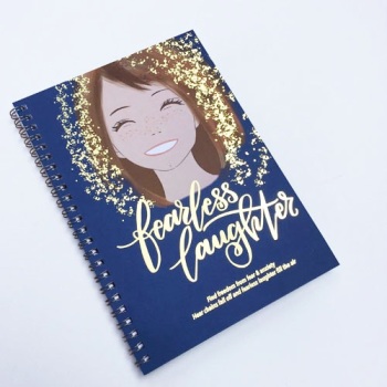 Fearless Laughter journal from Grace & Salt ink | mental health journal, fear and anxiety notebook