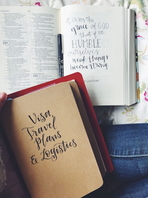 Natalie inkDori and Bible Journaling inspiration | Grace & Salt ink | Traveler's Notebook for Wedding Planning