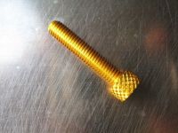 M 5 anodised allen socket head cap bolt, in various lengths. Sold individually. Colour gold Aluminium.