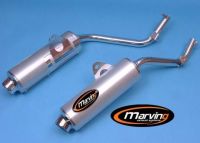 Marving Amacal Silencer in chrome and aluminium for Honda NX 650 Dominator, 1988- 1994