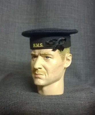 Banjoman custom made 1/6th Scale WW2 Royal Navy Seaman's Cap - Blue