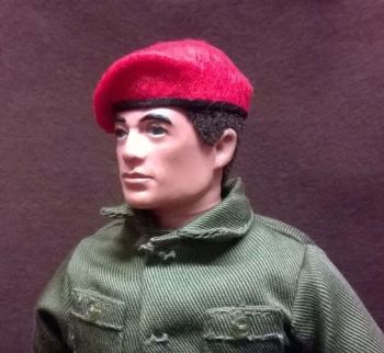 Banjoman 1:6 Scale Custom Made Beret For Vintage Action Man - Red