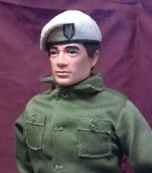 Custom Made & floqué ~ Vintage Action man style Panzer officiers cap/hat 