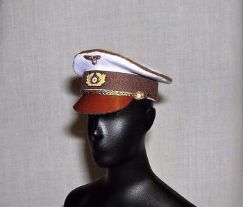 Banjoman custom made 1/6th Scale WW2 Adolf Hitler Dress Cap - Summer White