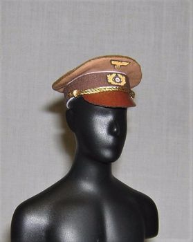 Banjoman custom made 1/6th Scale WW2 Adolf Hitler Dress Cap - Light Brown