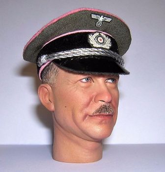 Banjoman custom made 1/6th Scale WW2 German Green Heer Panzer Officer's Visor Cap. 
