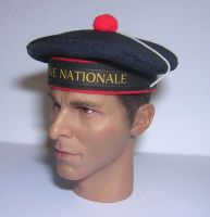 Banjoman custom made 1/6th Scale French Sailor's Cap - Marine Nationale.  Navy Blue.