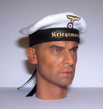 Banjoman 1:6 Scale Custom Made WW2 German Kriegsmarine Sailor's Cap - White