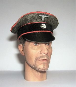 Banjoman custom made 1/6th Scale WW2 German Green SS Feldgendarmerie Crusher Cap. 