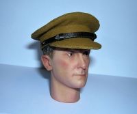 Banjoman custom made 1/6th Scale WW2 British Army Officer's Light Khaki Service Cap.