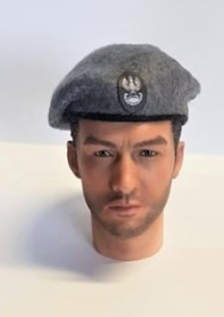 Banjoman 1:6 Scale Custom Made Beret - WW2 Grey Polish Airbourne With Patch