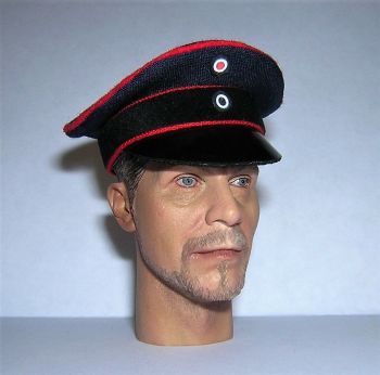 Banjoman 1:6 Scale Custom Made WW1 German Officer's Navy / Black Visor Cap