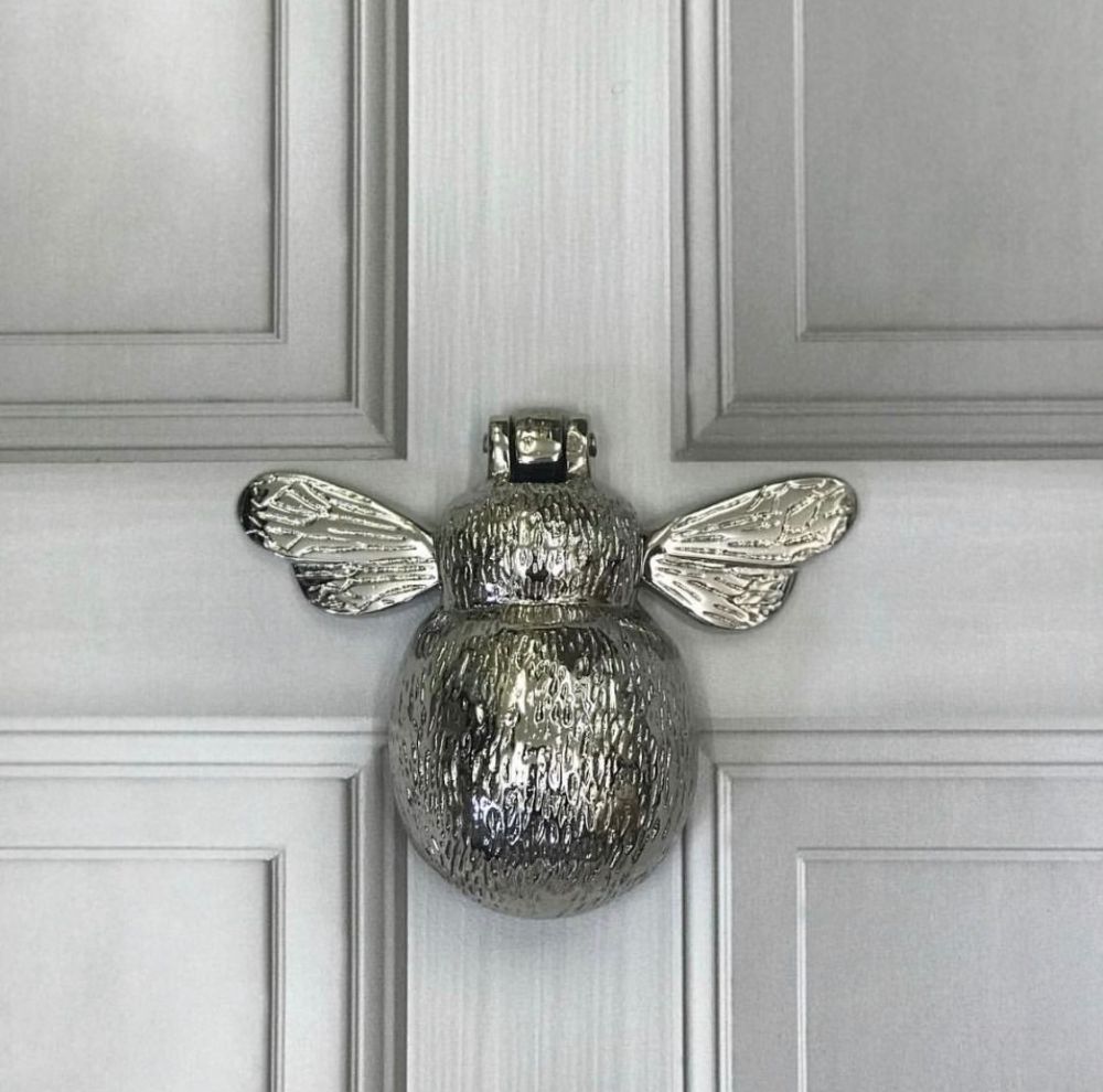 Nickel Plated Bumble Bee Door Knocker