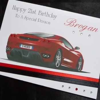 Birthday Card - Sports Car