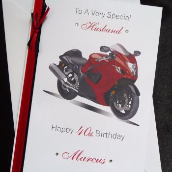 Birthday Card - Motorbike