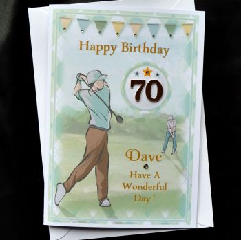 Birthday Card - Golf Golfer Golfing
