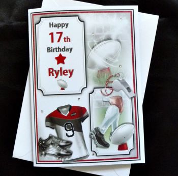 Birthday Card - Rugby Theme