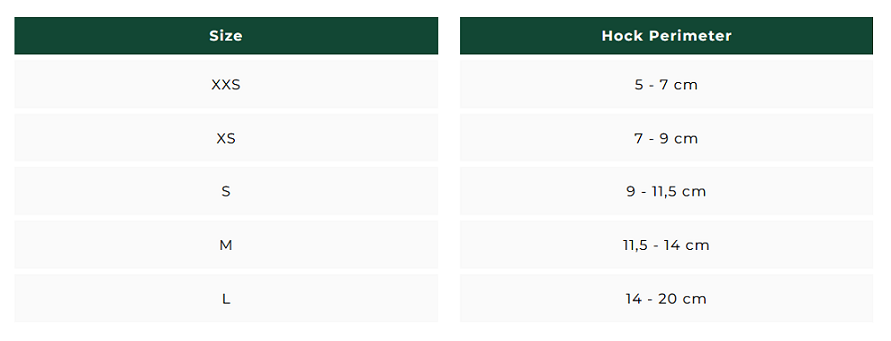 no knuckling sling size chart