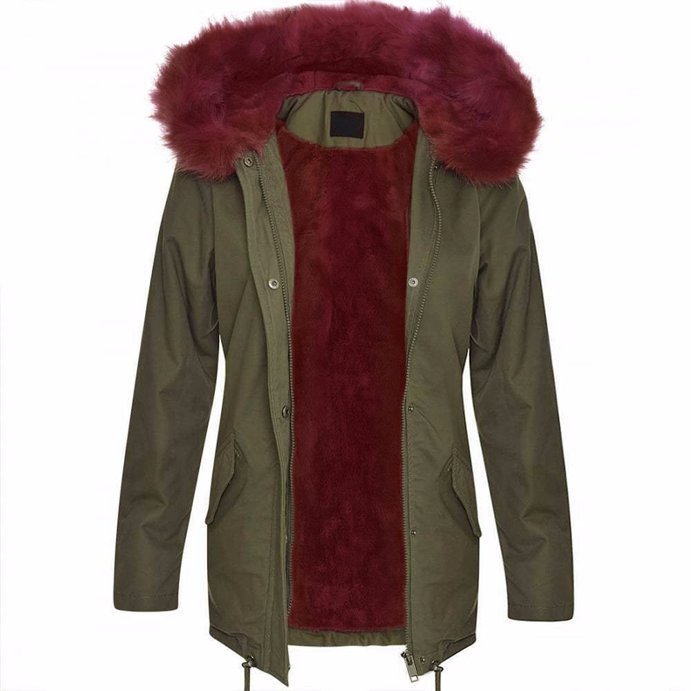 brave soul parka jacket faux fur hood