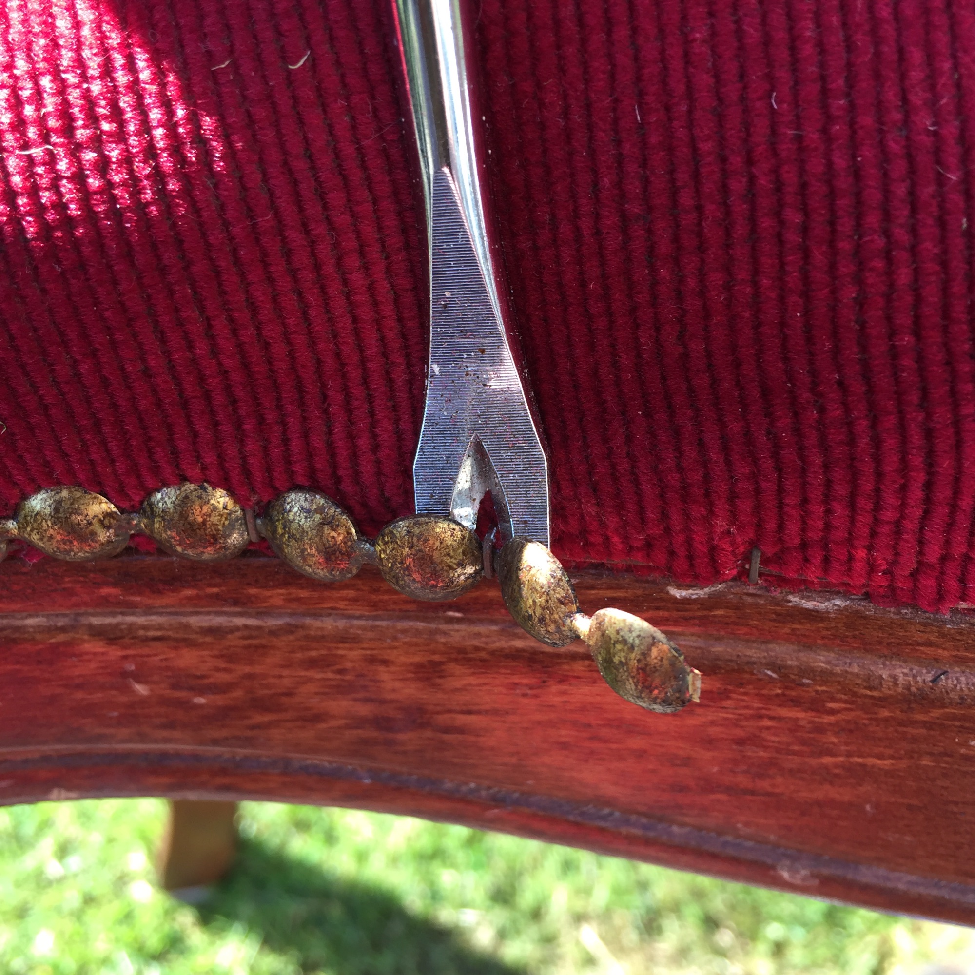 Blog - red chair studs removed 