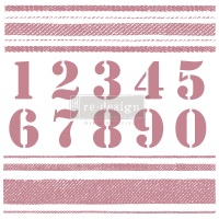 Decor Stamp - Stripes and Numbers