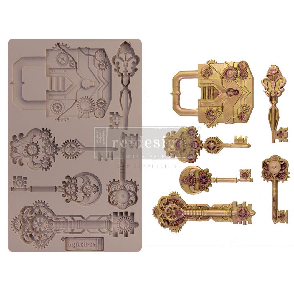 Decor Mould - Mechanical Lock and Keys