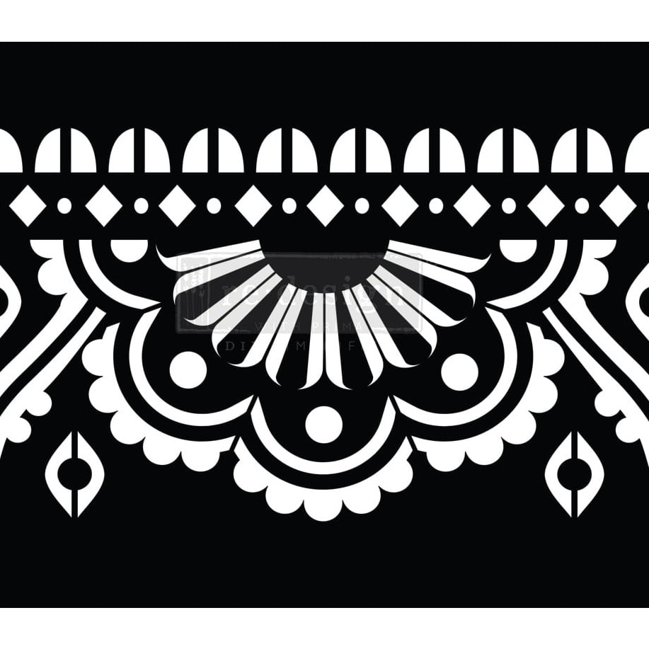 Stencil - Mendhi Border