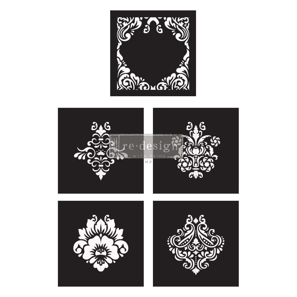 Stencil - Damask Elements
