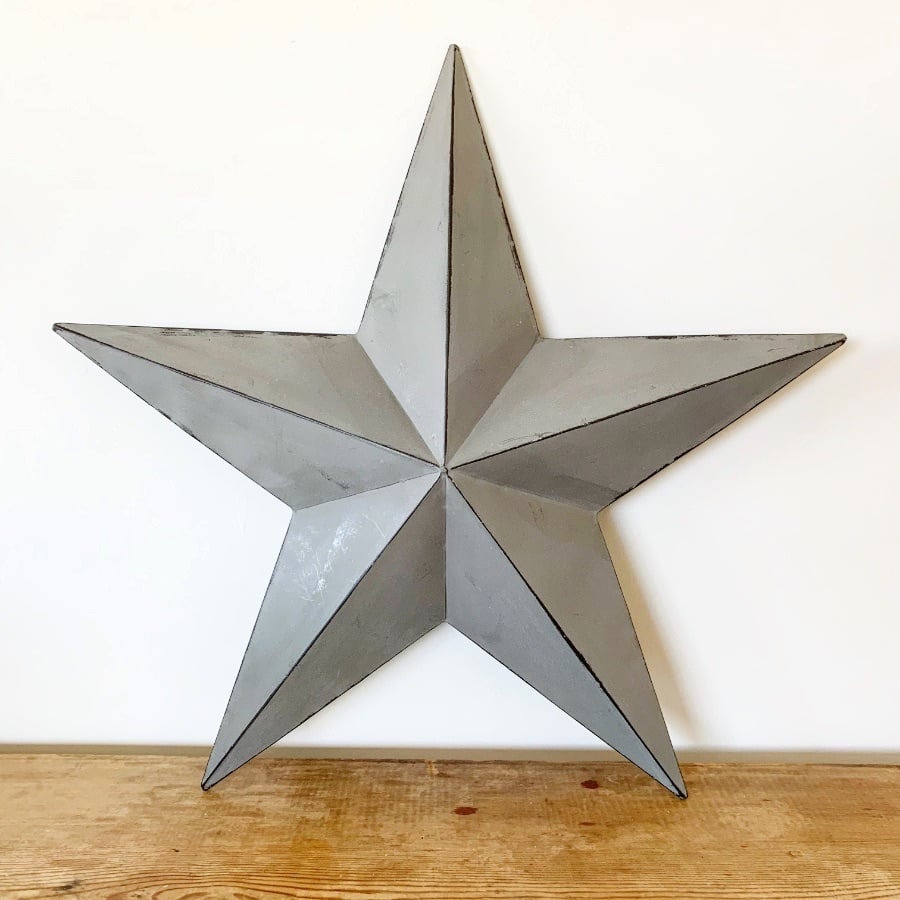 Grey Metal Barn Star - 52cm