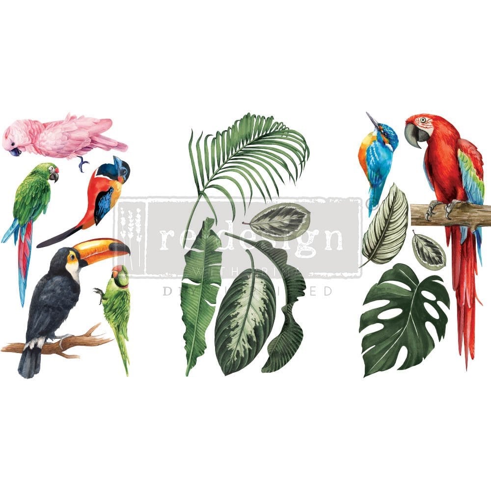 Decor Transfer - Tropical Birds (Small)