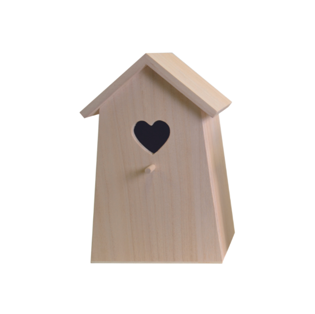Blank Birdhouse with a Heart