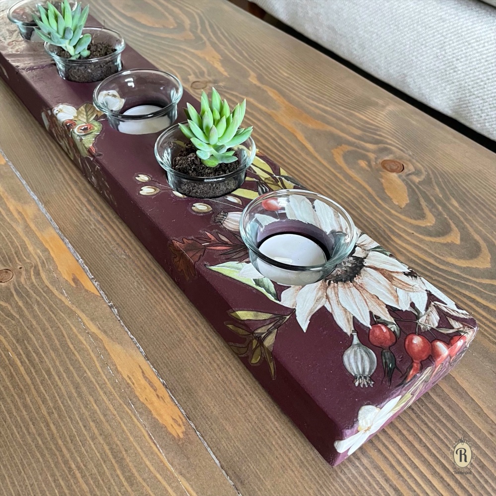 Votive Centrepiece - Elderberry Fleurs