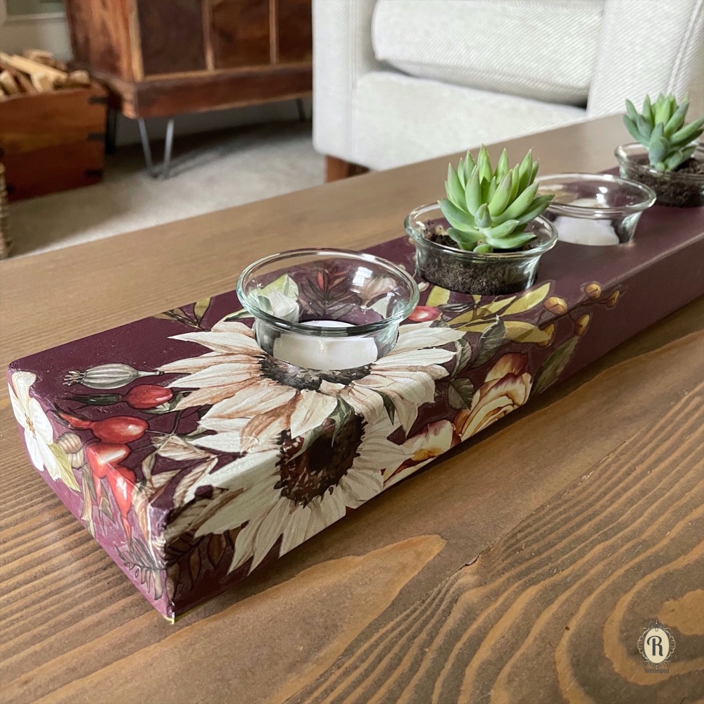 Votive Centrepiece - Elderberry Fleurs
