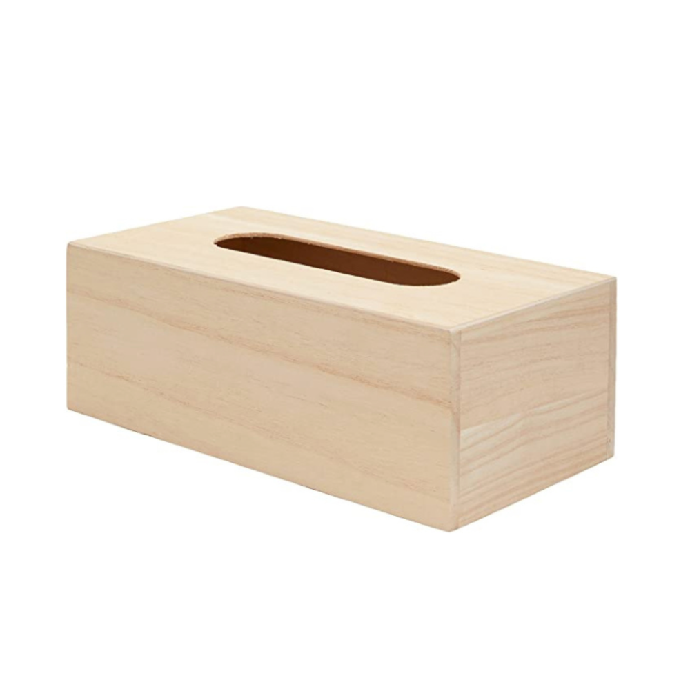 Blank Wooden Tissue Box Holder