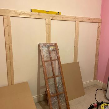 Guest bedroom DIY wall panelling