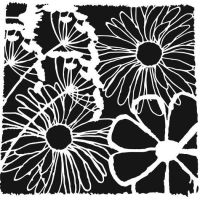 Stencil - Framed Flowers