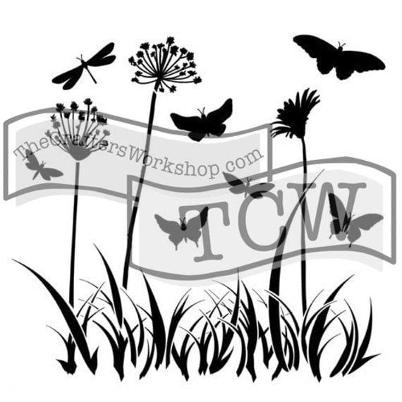 Stencil - Butterfly Meadow