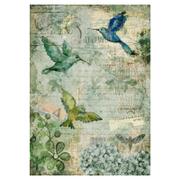 Rice Paper - Afternoon Hummingbirds