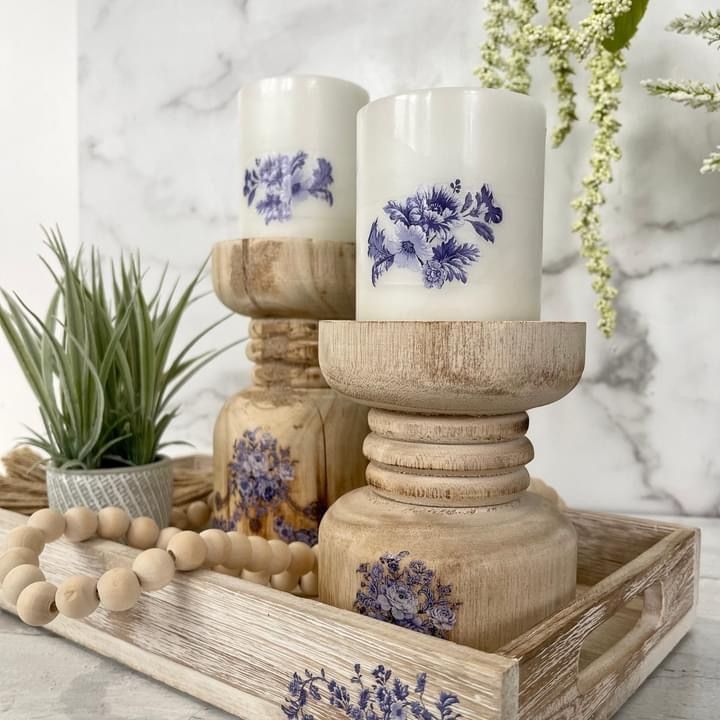 H2O Decor Transfer - Azure Florals II