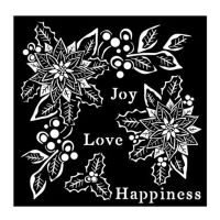 Stencil - Christmas Joy, Love, Happiness