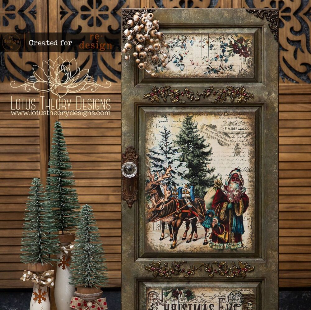 Decoupage Tissue Paper - Holly Jolly Hideaway