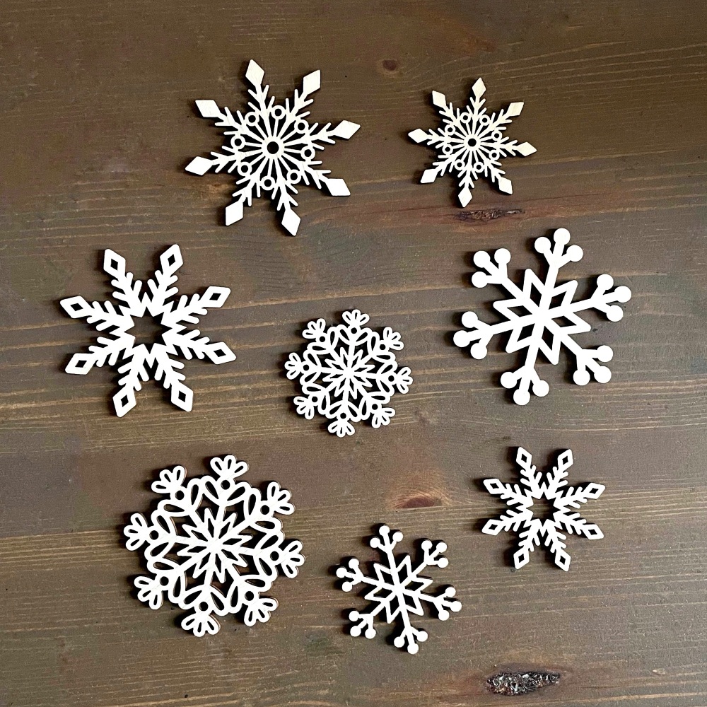 Blank Wooden Snowflakes