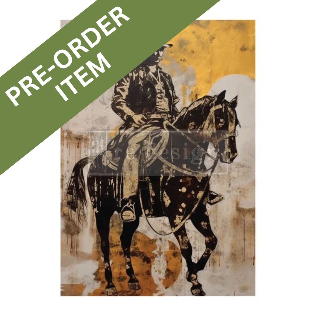 Pre-Order A1 Decoupage Fibre Paper - Cowboy Cavalry