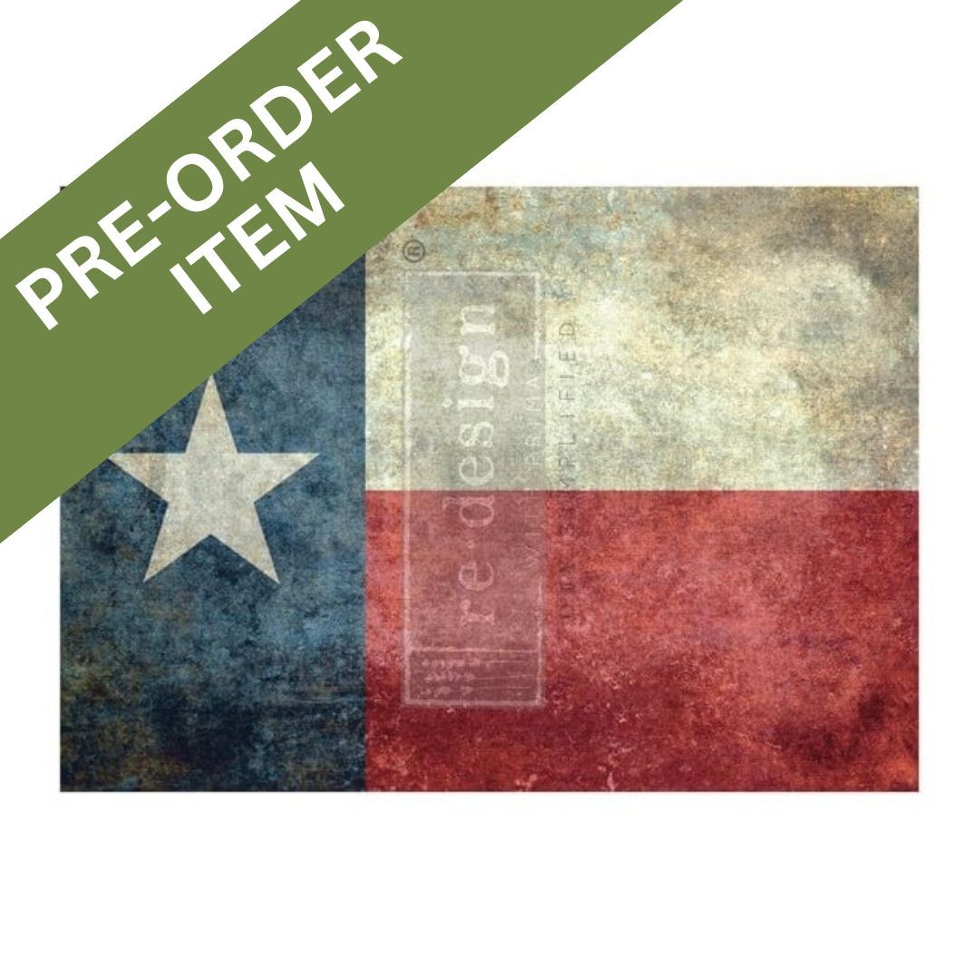 A1 Decoupage Fibre Paper - Texas Flag