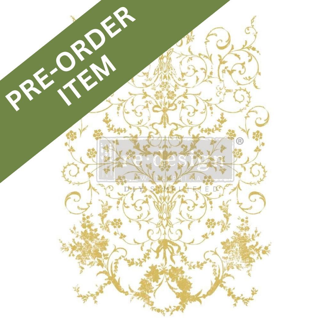 Pre-Order Decor Transfer / Gold Foil - Manor Swirls