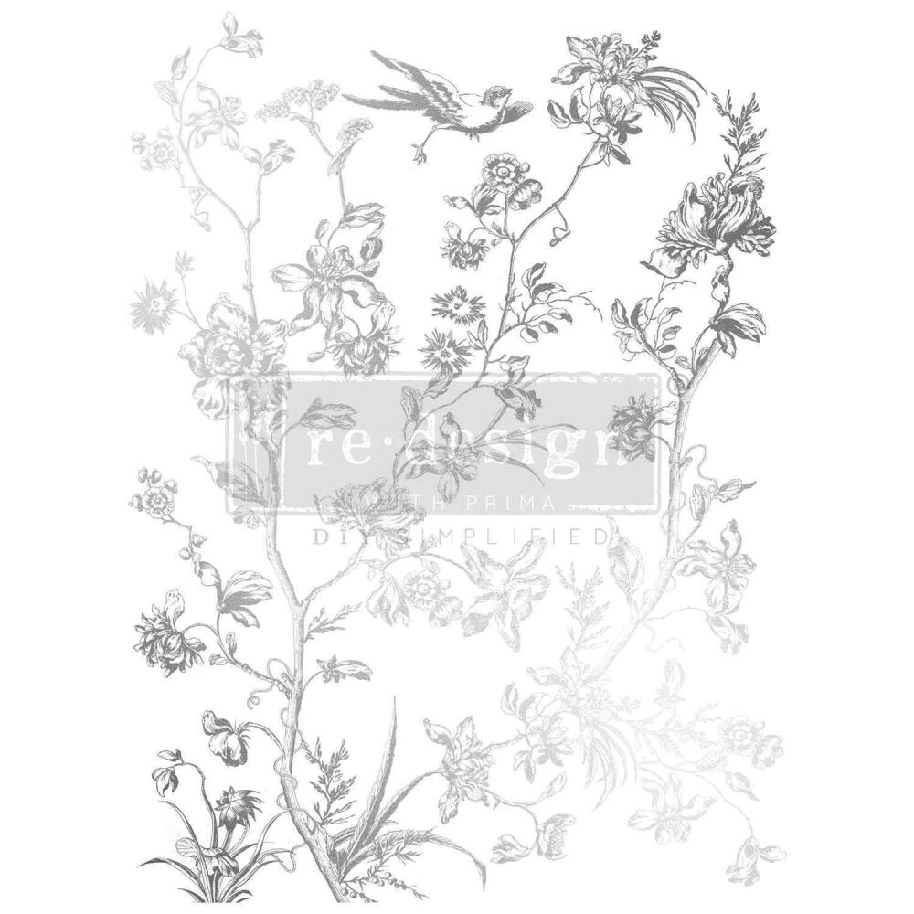 Decor Transfer - Silver Bird (Silver Foil)
