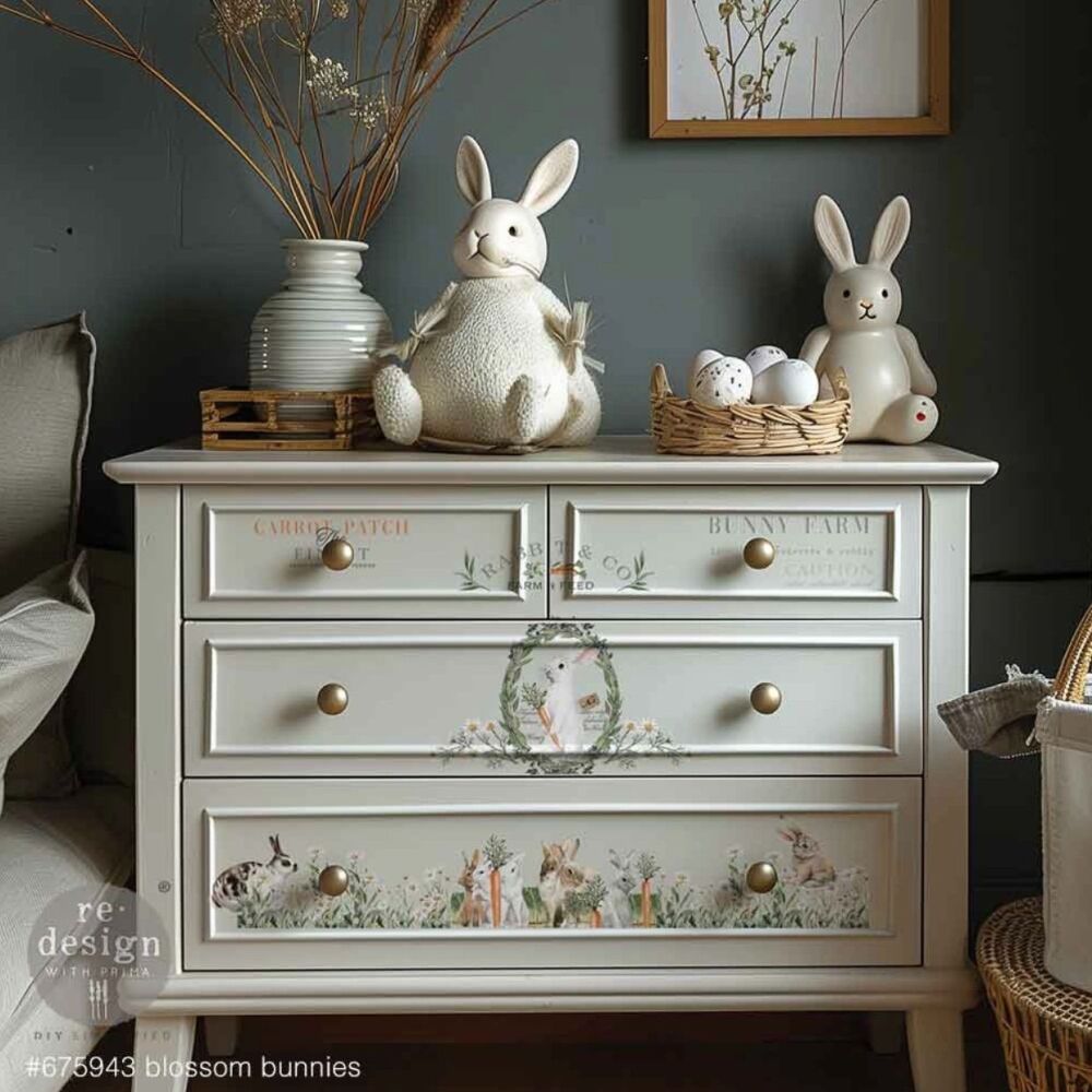 Decor Transfer - Blossom Bunnies (A4)