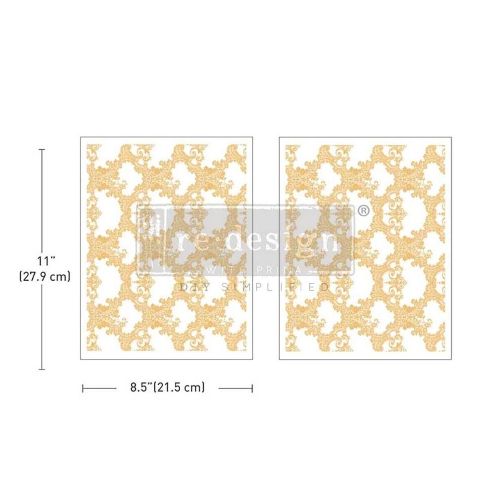 Decor Transfer - Golden Lacework A4 (Gold Foil)