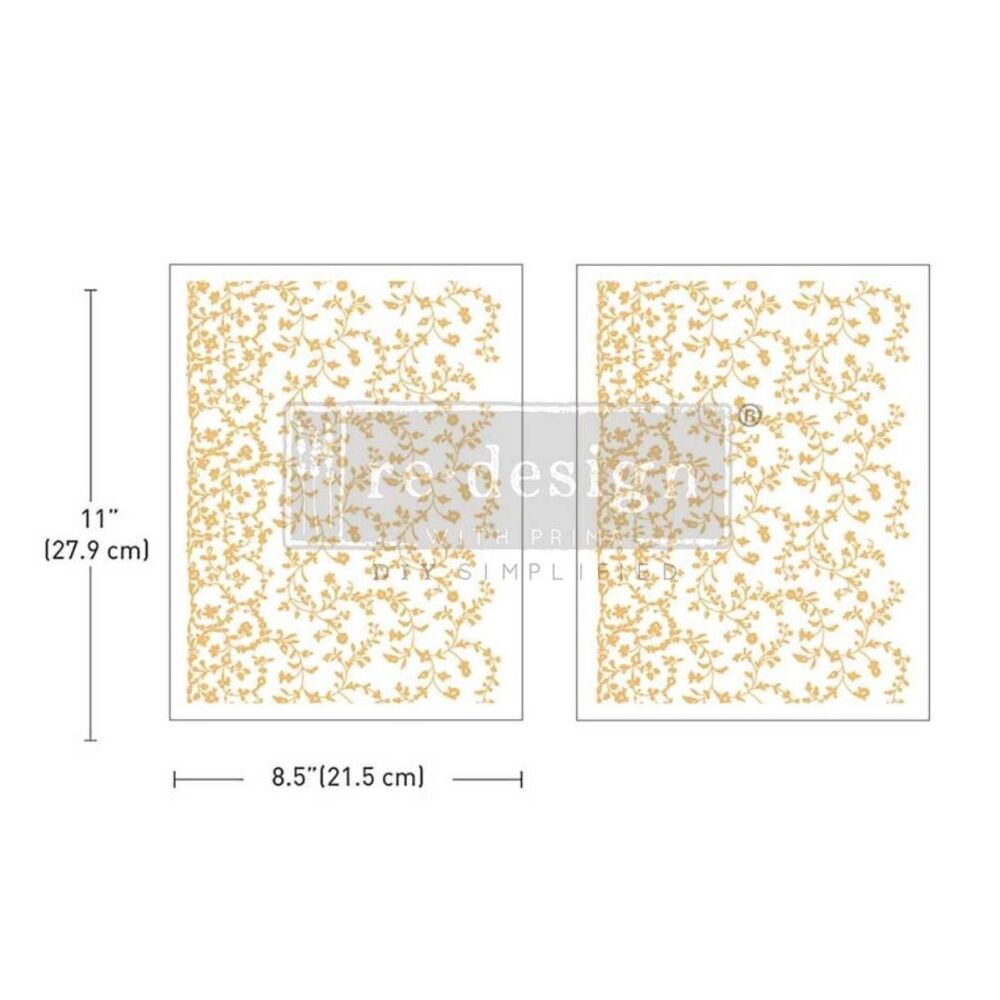 Decor Transfer - Vineyard Elegance A4 (Gold Foil)