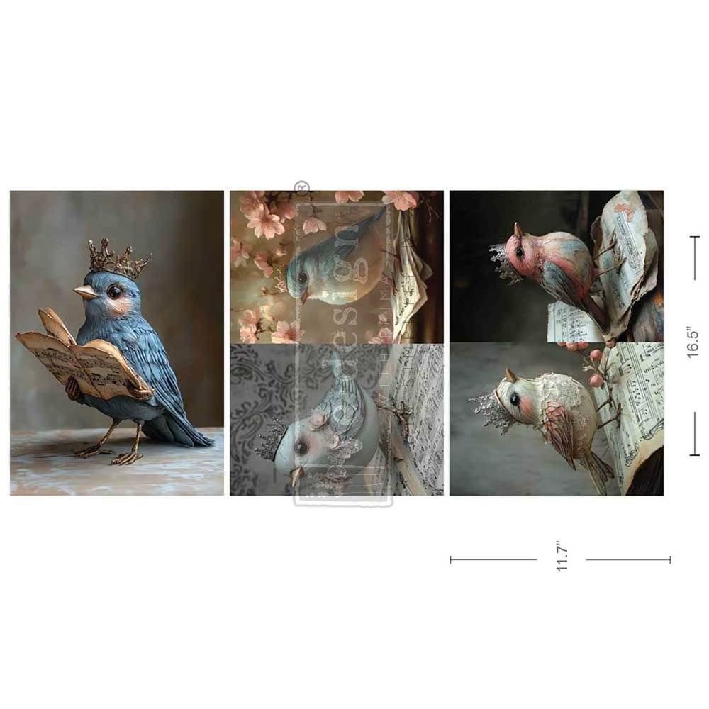 A3 Decoupage Tissue Paper - Rustic Flight